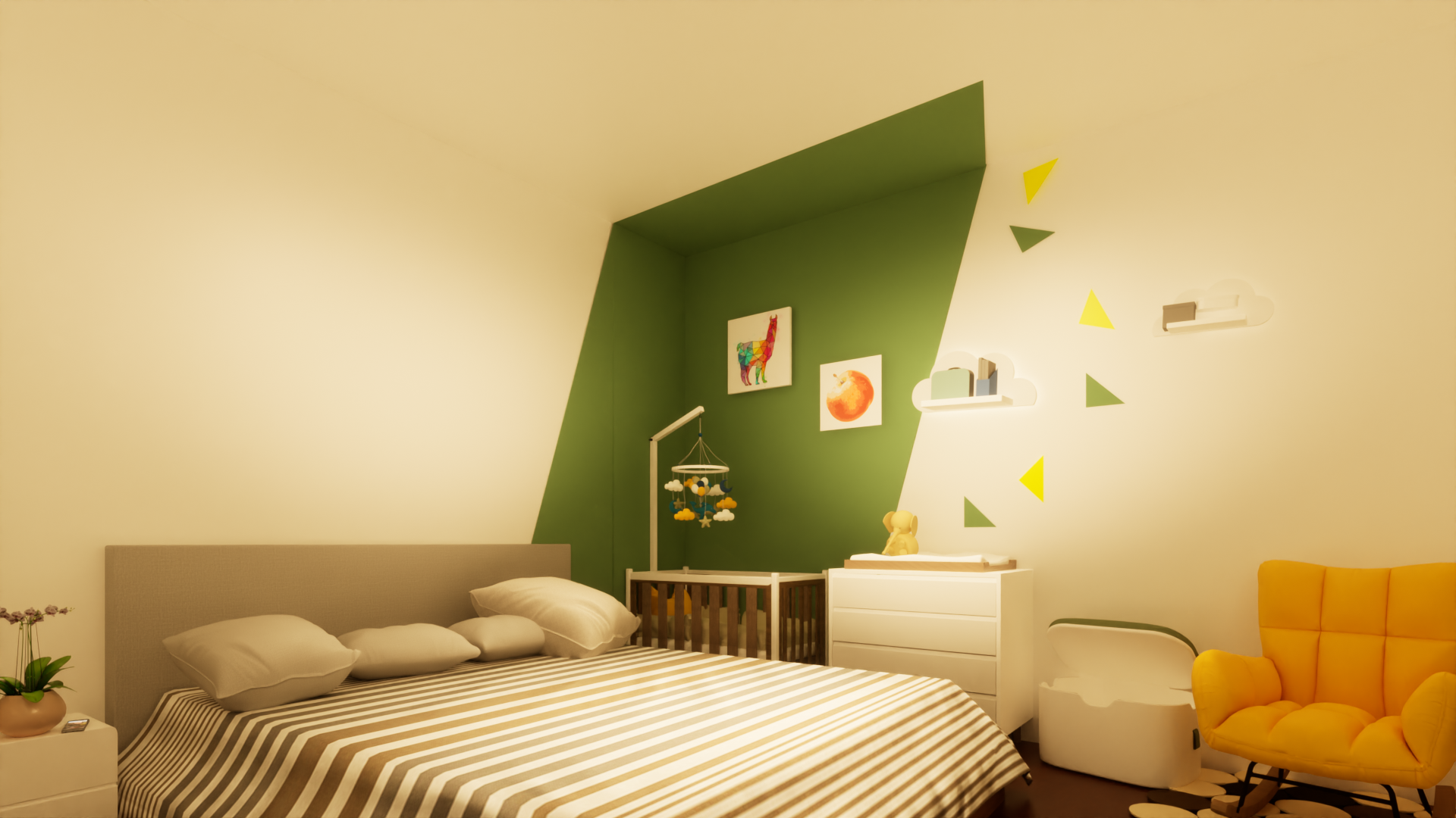 Aménagement Coin Nursery - Chambre Parentale
